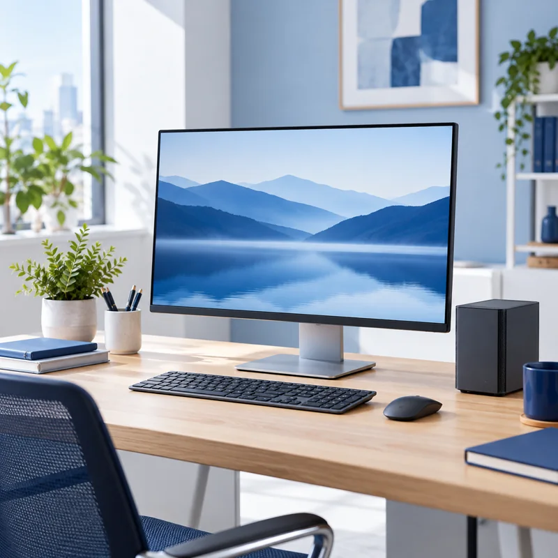 Poste informatique professionnel — illustration